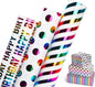 Birthday Wrapping Paper Rolls, 3 rolls 43CM x 3M Per Roll, Gift Wrapping Paper Colorful Birthday Design for Party, Holiday, Baby Shower, Thick Gift Wrap Paper ورق تغليف هدايا
