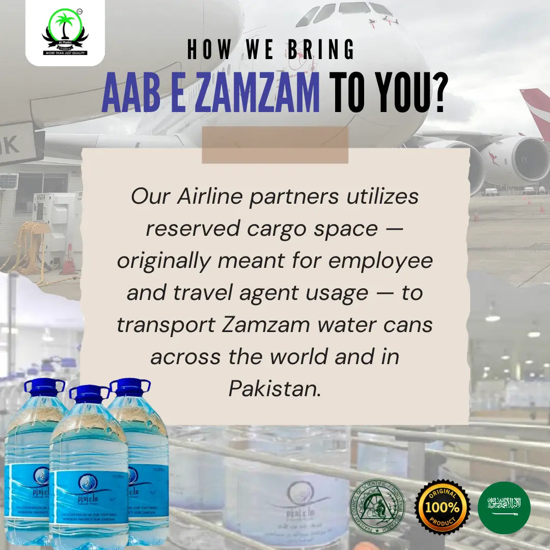 Aab-e-Zamzam (5 liter) Bottle| 100% pure & original packaging